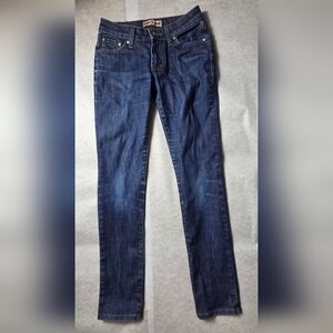 Vintage Y2K Gather Jeans Sz 3 MADE IN USA Denim Stretch 90s/00s R1529S
